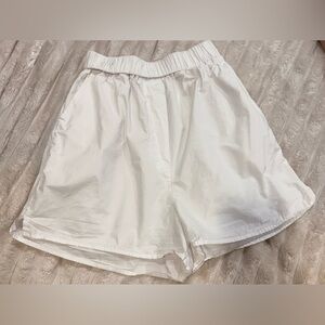 The Frankie Shop High Waist White 100% Organic Cotton Shorts